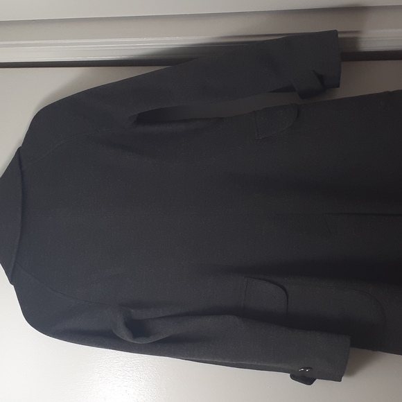 Women's Burberry Coat, Slate Gray, Size 2 - Picture 4 of 13